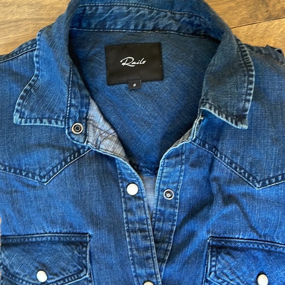 NWOT Rails Remi Dark Vintage Wash Western Shirt (S) - Picture 5 of 5